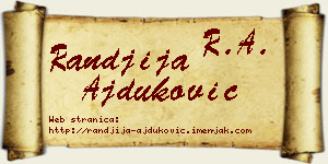 Ranđija Ajduković vizit kartica